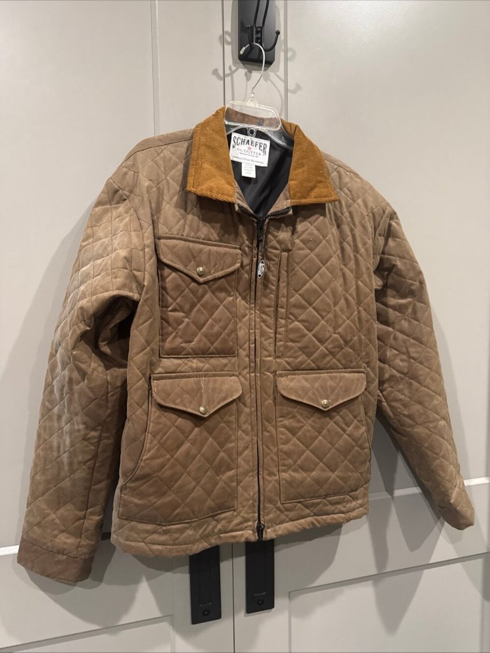 Schaefer Outfitter Men’s Oak Rangewax Blacktail Quilted Jacket Size Large